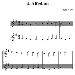 小提琴谱 | Alfedans 简易二重奏 Tom Horn 霍恩 汤姆