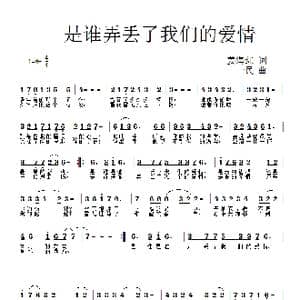 是谁弄丢了我们的爱情_歌曲简谱_词曲:姜海红 一民