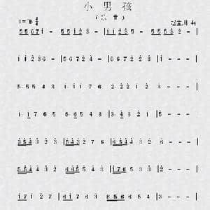 小男孩_歌谱投稿_词曲: 赵宝川