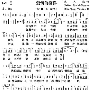 爱情的海洋_通俗唱法乐谱