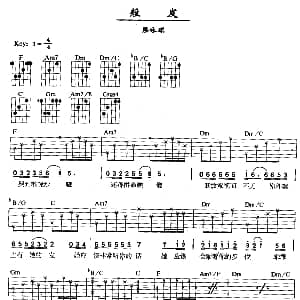 短发 吉他谱 梁咏琪