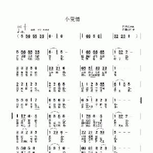小爱情_通俗唱法乐谱_词曲:Lynn 邦子