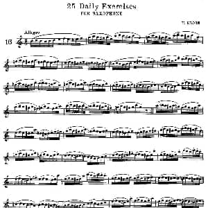 萨克斯谱 | klose 25首萨克斯练习曲 16