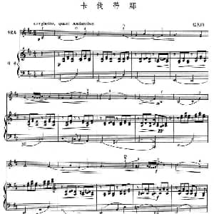 小提琴谱 | 卡伐蒂那 小提琴 钢琴