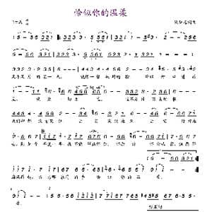 恰似你的温柔_歌谱投稿_词曲:梁弘志 梁弘志