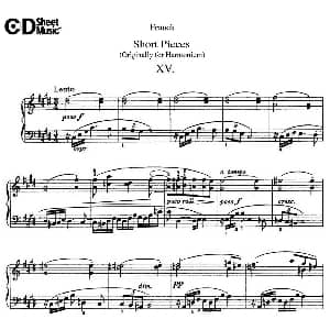 18 Short Pieces 钢琴谱 赛扎尔 弗兰克
