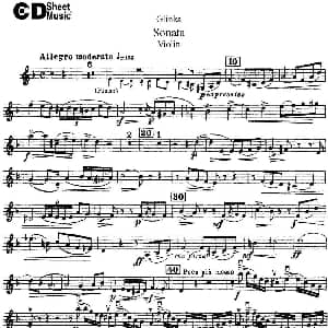 小提琴谱 | Gli<x>nka Sonata