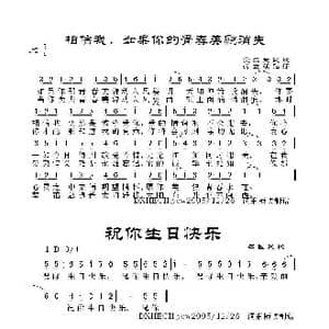 相信我,如果你青春美貌消失_歌谱投稿