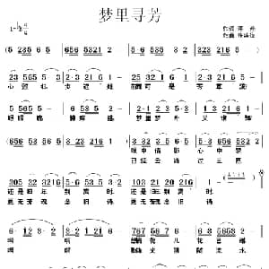梦里寻芳_通俗唱法乐谱_词曲:蒋燕 张纯位