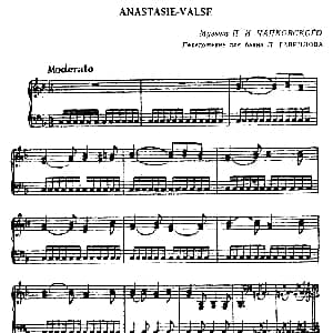 手风琴谱 | 安娜斯塔西 圆舞曲 柴可夫斯基 曲 加夫里洛娃 改编