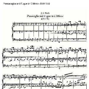Passacaglia and Fugue in C Minor BWV 582 管风琴谱