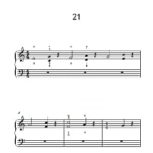 双音练习 21 钢琴谱