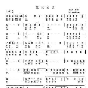 蓦然回首_通俗唱法乐谱_词曲:张玉萍 苏仕帅 苏仕帅