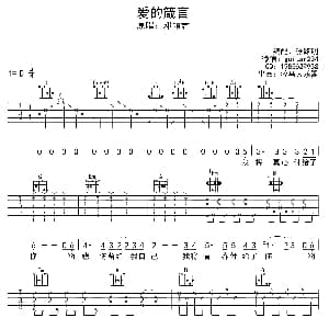 爱的箴言 吉他谱 邓丽君&罗大佑 张路明