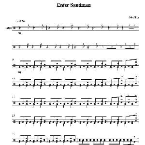 Enter Sandman 鼓谱