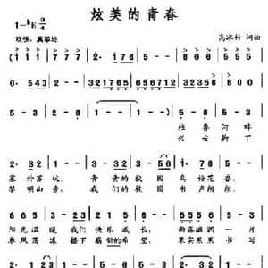 炫美的青春_民歌简谱_词曲:高冰竹 高冰竹
