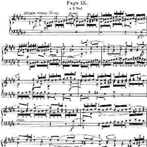 巴赫 平均律钢琴曲集 第一卷 之赋格曲 钢琴谱 巴赫