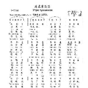 清晨雾茫茫Утро туманное_歌曲简谱_词曲:伊.屠格涅夫 э.阿巴扎