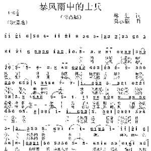 暴风雨中的士兵_歌曲简谱_词曲:林红 莫恭敏