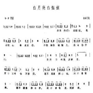 白月亮白姐姐_民歌简谱
