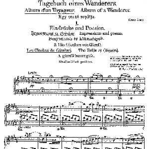 Album d'un Voyageur S.156 钢琴谱 弗兰茨 李斯特