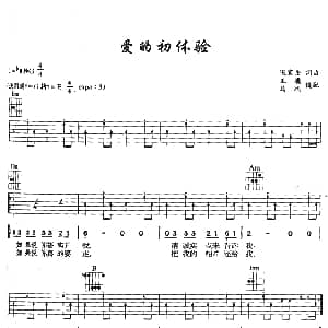 爱的初体验 吉他谱 张震岳 张震岳 张震岳