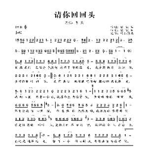 请你回回头_歌曲简谱_词曲:张瑞军 张瑞军