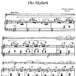 小提琴谱 | 云雀 The Skylark 小提琴 钢琴伴奏 米哈伊尔 格林卡 Glinka