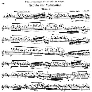 长笛曲谱 | Schule der Virtuosität. Op. 60 11 丹麦 安德森
