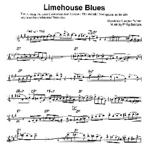 萨克斯谱 | Limehouse Blues