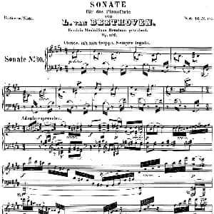 贝多芬钢琴奏鸣曲30 E大调 Op.109 E major 钢琴谱 贝多芬
