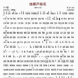 拔根芦柴花_歌曲简谱_词曲: 挖看不清
