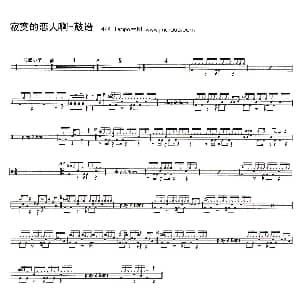 寂寞的恋人啊 架子鼓谱