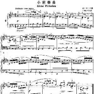不可不弹的世界钢琴名曲 小前奏曲 钢琴谱 约 塞 巴赫