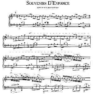 Souvenirs D'Enfance 钢琴谱