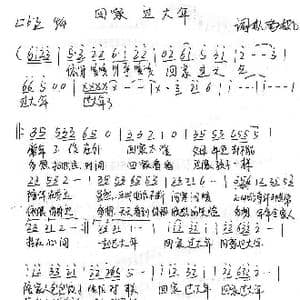 回家 过大年_歌谱投稿_词曲:南苑中国 南苑中国