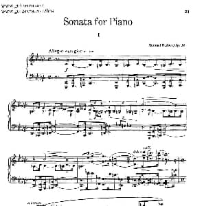 Piano Sonata Op.26 钢琴谱 塞谬尔 巴伯 Samuel Barber