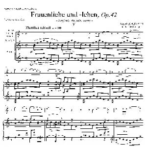 萨克斯谱 | 妇女的爱情与生活 Op42 Ⅴ 高音萨克斯 钢琴伴奏 R.舒曼