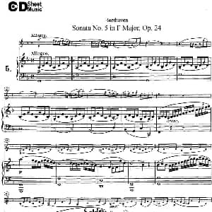 小提琴谱 | Violin Sonata No.5 in F Major Op.24 小提琴 钢琴伴奏