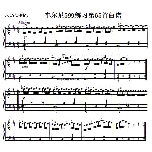 车尔尼599第65首曲谱及练习指导 钢琴谱