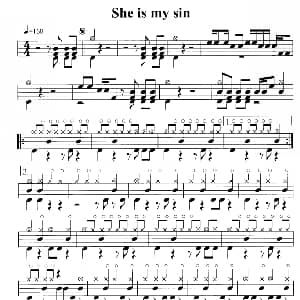 She is my sin 鼓谱
