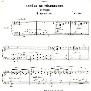 旅行岁月 钢琴谱 李斯特