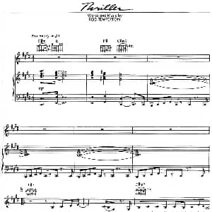 Thriller 钢琴谱 Temperton Temperton