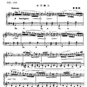 在草地上 钢琴谱 雷契纳