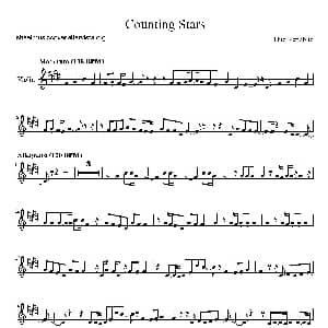 小提琴谱 | Counting Stars One Republic