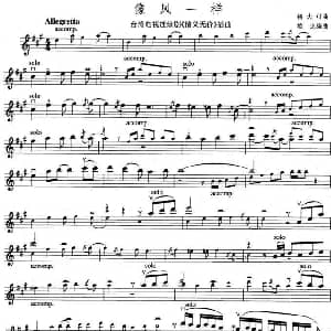 小提琴谱 | 象风一样 电视剧 情义无价 插曲 钮大可