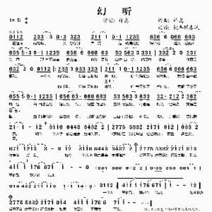 幻听_歌谱投稿_词曲:许嵩 许嵩