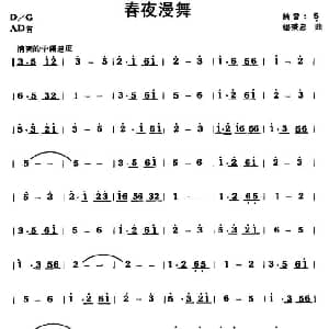 笛子谱 | 春夜漫舞 杨秉忠