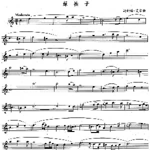 长笛曲谱 | 绿袖子