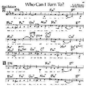 Who can Turn To? 钢琴谱